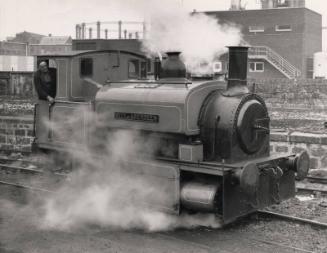 Driver Jock Fairweather in Gasworks Locomotive City of Aberdeen