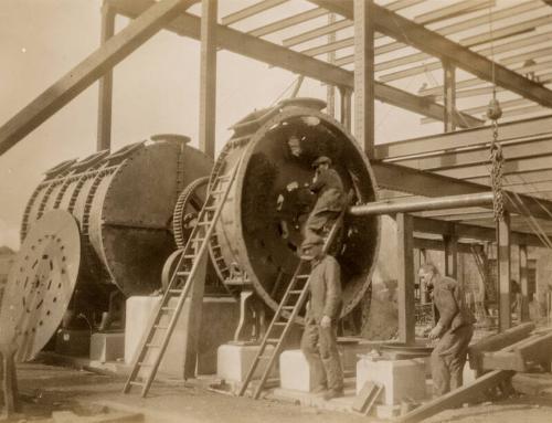 Assembly of Holmes Patent Rotary Brush Scrubbers, Gasworks