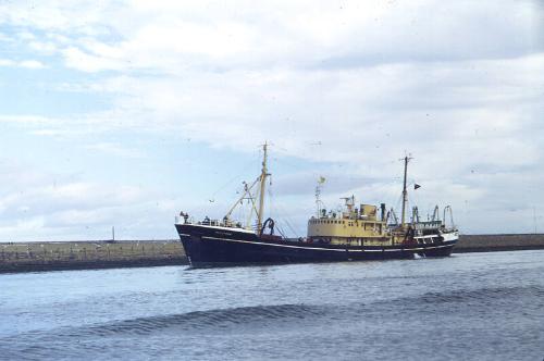 fishery research vessel Explorer in Aberdeen harbour