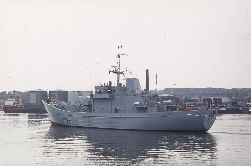 patrol vessel HMS Jersey in Aberdeen harbour