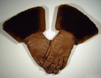 Brown and Tan Gauntlet Gloves