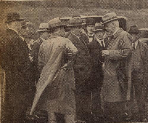 Samuel Milne With Town Councillors at Gasworks