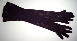 Long Nylon Crochet Evening Gloves