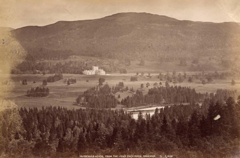 Invercauld House from Lion's Rock Braemar