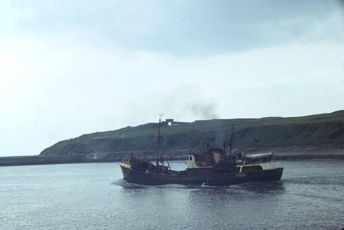 trawler Bracondene leaving Aberdeen harbour