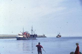 Trawler Jacamar leaving Aberdeen harbour 
