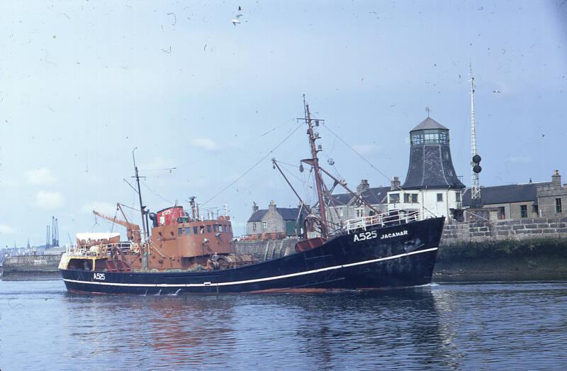 trawler Jacamar leaving Aberdeen Harbour 