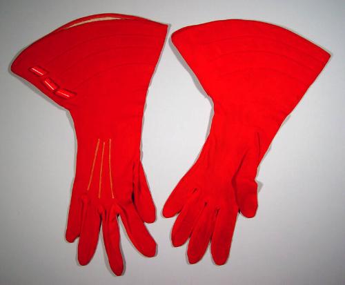 Pair of Red Celonese Gloves