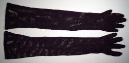 Long Nylon Crochet Evening Gloves