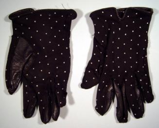 Ladies Short Polka-Dot Gloves