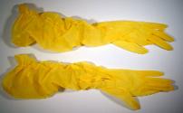 Ladies Long Ruched Nylon Gloves