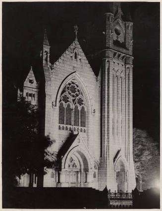 Queen's Cross Church Floodlit by Gas