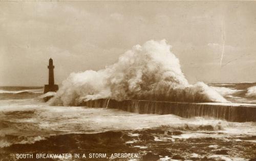 South Breakwater Pier in Storm