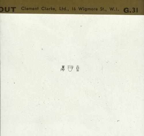 Glass slide for psychological testing