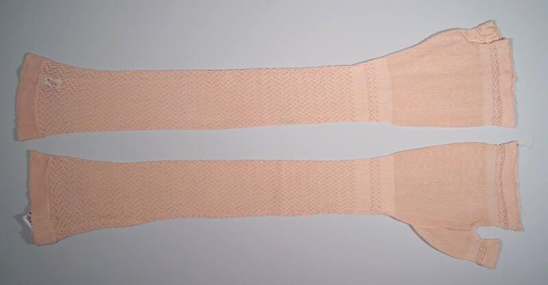Pair Of Pink Silk Mittens
