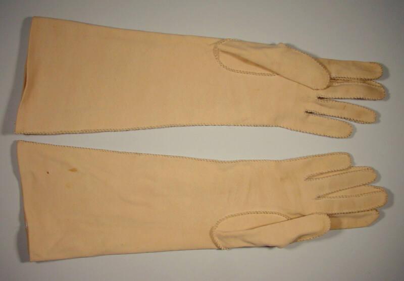 Ladies Elbow-Length Cotton Gloves