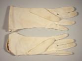 Ladies Short Nylon Gloves With Ruching