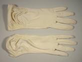 Ladies Short Nylon Gloves With Ruching