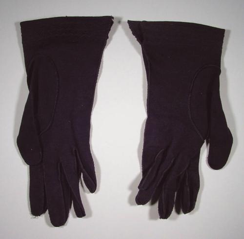 Ladies Short Cotton Gloves (Zig Zag Trim)