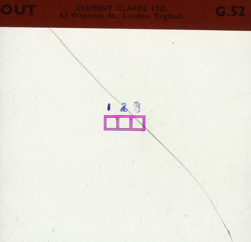 Glass slide for psychological testing