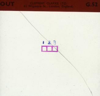 Glass slide for psychological testing