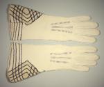 Pair of Cream Gauntlet Gloves