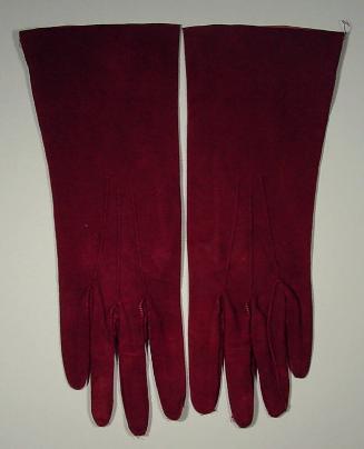 Ladies Plum Suede Gloves