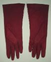 Ladies Plum Suede Gloves