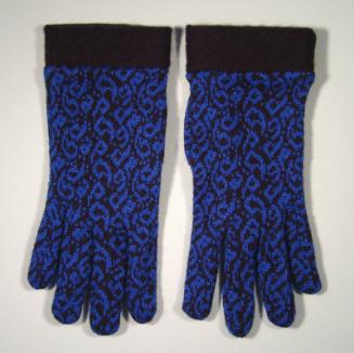 Pair of Bright Blue Acrylic Gloves