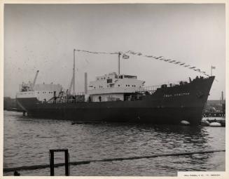 Black/White Photograph Showing The Bitumen Tanker Esso Preston Built By Hall Russell