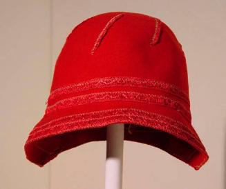 Cherry Red Felt Cloche