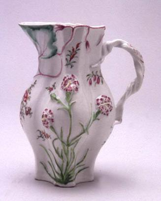 Quatrefoil Jug with Flowers by Longton Hall