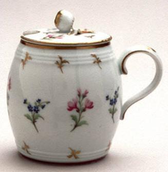 Polychrome Floral Mustard Pot by Niderviller