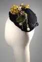 Velvet Bonnet with Flower Trim