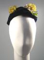 Velvet Bonnet with Flower Trim