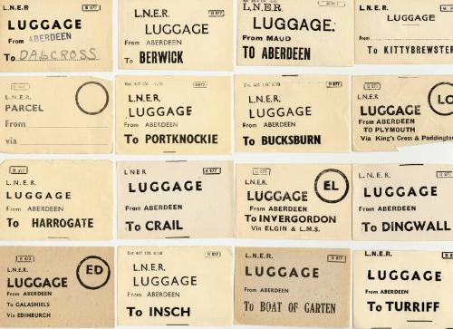 Miscellaneous Luggage Labels (detail)