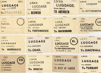 Miscellaneous Luggage Labels (detail)