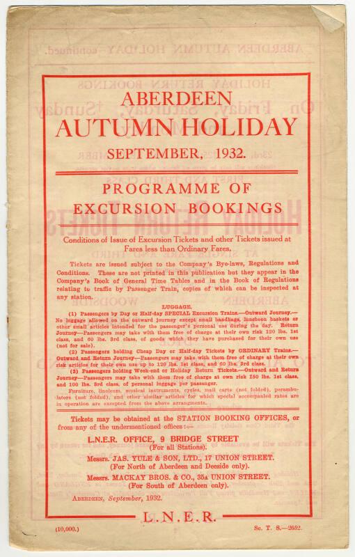 Aberdeen Autumn Holiday Excursion Circular