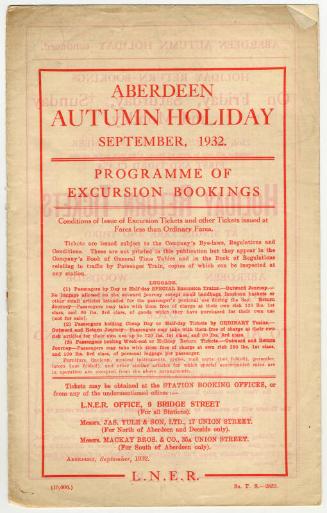 Aberdeen Autumn Holiday Excursion Circular