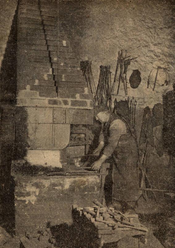 Blacksmith at Work at Forge Aberdeen Gasworks