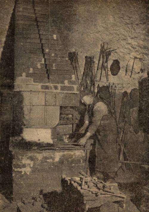 Blacksmith at Work at Forge Aberdeen Gasworks