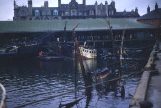 trawler, probably the George Craig, sunk in Aberdeen harbour