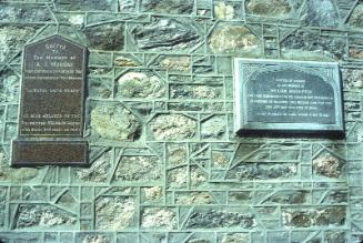 Memorial Stones on Balgownie Hall Mission Building