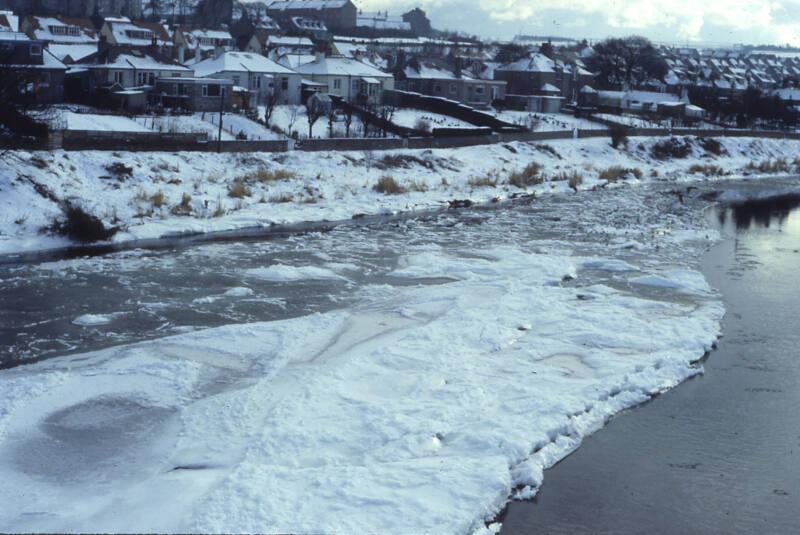 Winter Scene on River Near Bridge of Dee