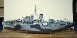 Model of the Flower Class corvette HMS Bluebell, built by Captain J Douglas Stewart M N