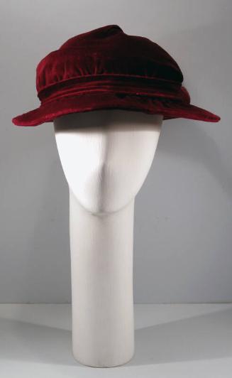 Plum Velvet Straw Hat
