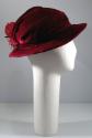 Plum Velvet Straw Hat