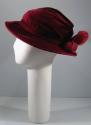 Plum Velvet Straw Hat