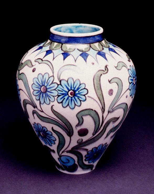 Ovoid Vase With Flowers by Burmantofts