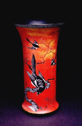 Flared Magpie Vase by Carlton Ware